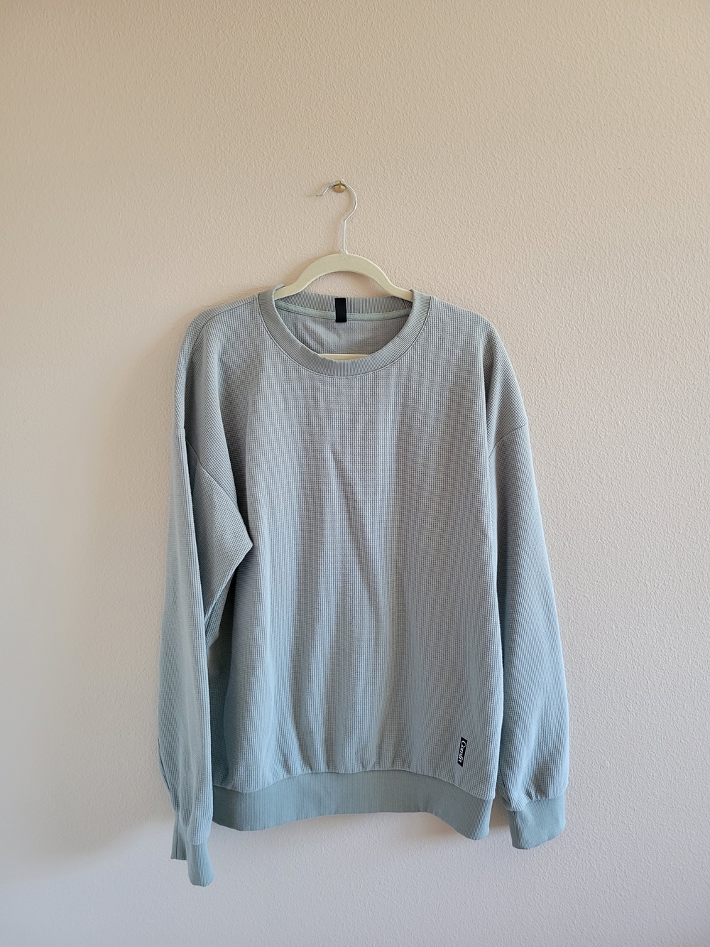 Men's Crewneck Sweater in Pale Blue-Grey